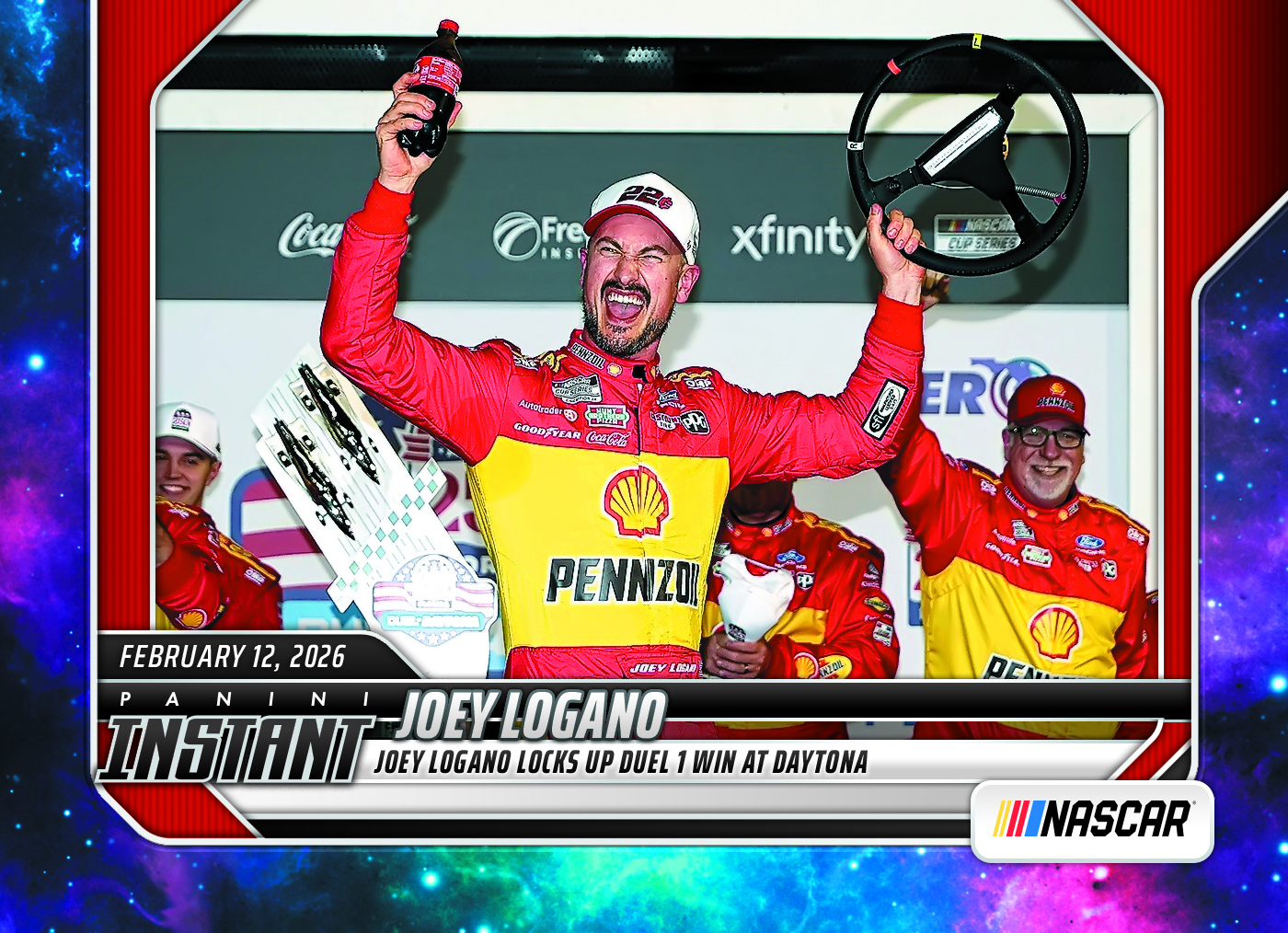 Product image 1 for - Joey Logano - 2026 Panini Instant NASCAR #1 - Galaxy 1/1