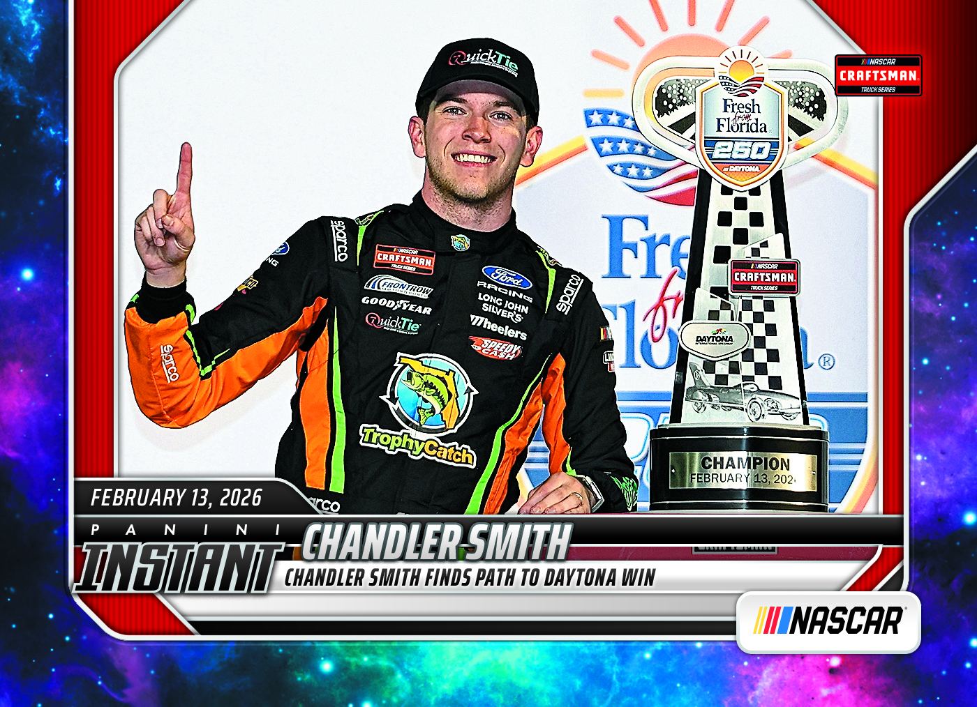 Product image 1 for - Chandler Smith - 2026 Panini Instant NASCAR #3 - Galaxy 1/1
