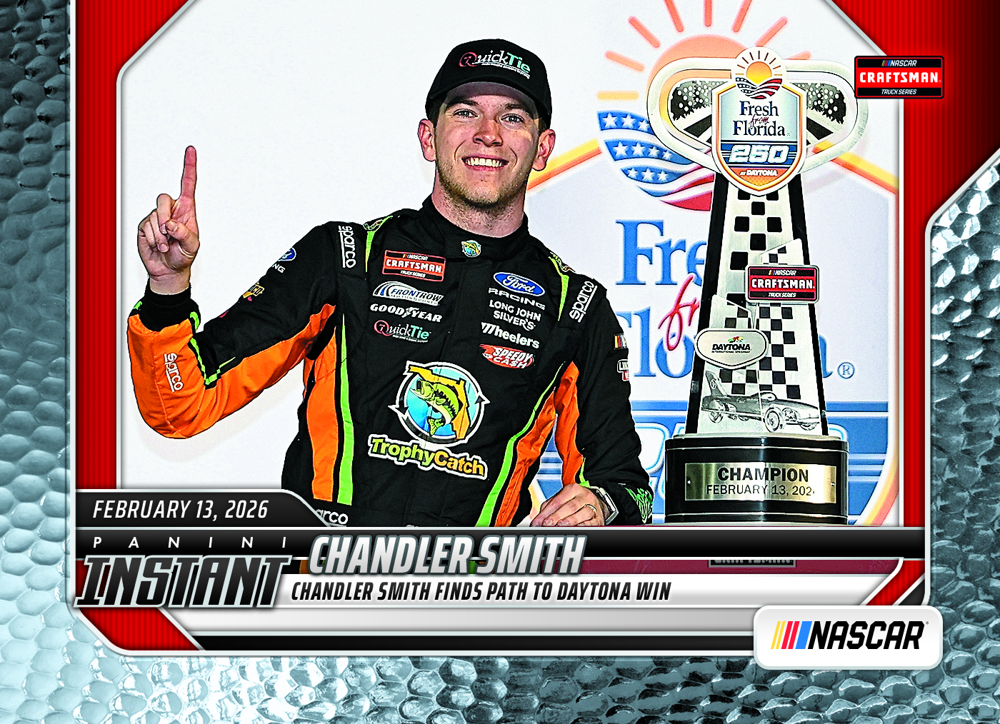 Product image 1 for - Chandler Smith - 2026 Panini Instant NASCAR #3 - Metallic /5