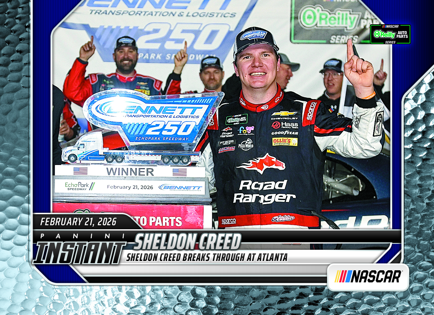 Product image 1 for - Sheldon Creed - 2026 Panini Instant NASCAR #7 - Metallic /5
