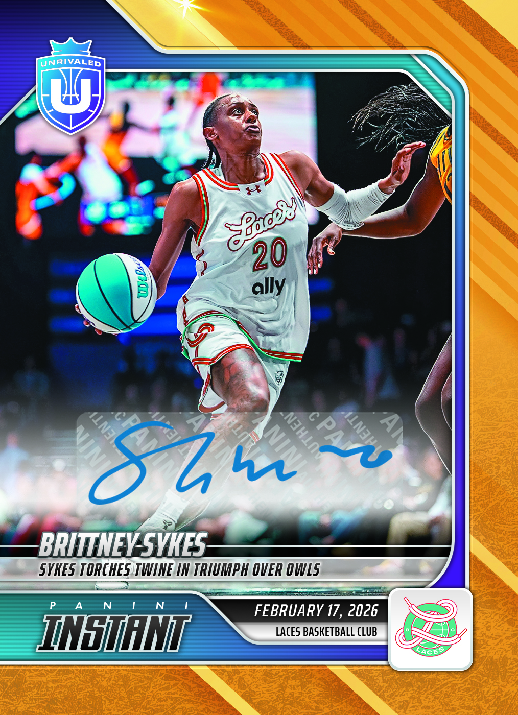 Product image for - Brittney Sykes - 2026 Panini Instant Unrivaled #46 - Gold /10 Auto