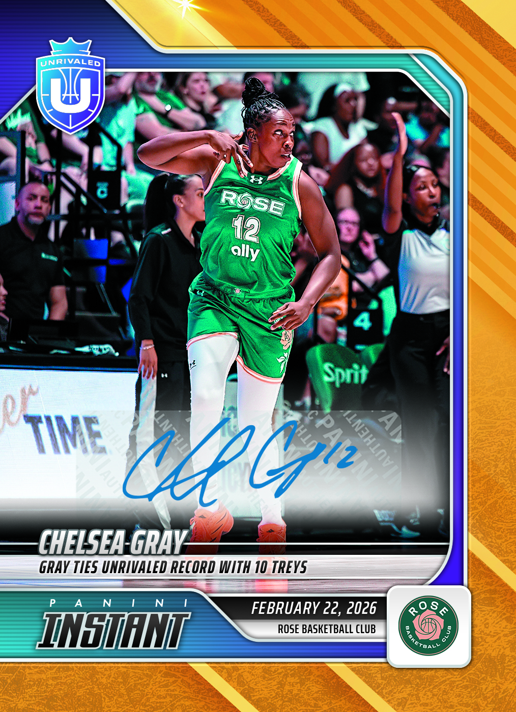 Chelsea Gray - 2026 Panini Instant Unrivaled #54 - Gold /10 Auto