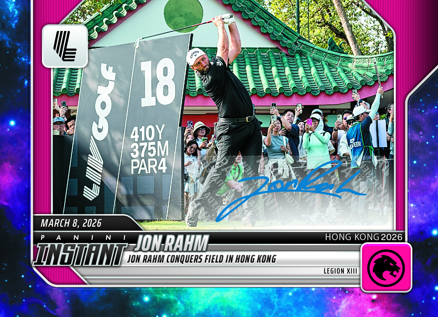 Product image 1 for - Jon Rahm - 2026 Panini Instant LIV Golf #5 - Galaxy 1/1 Auto