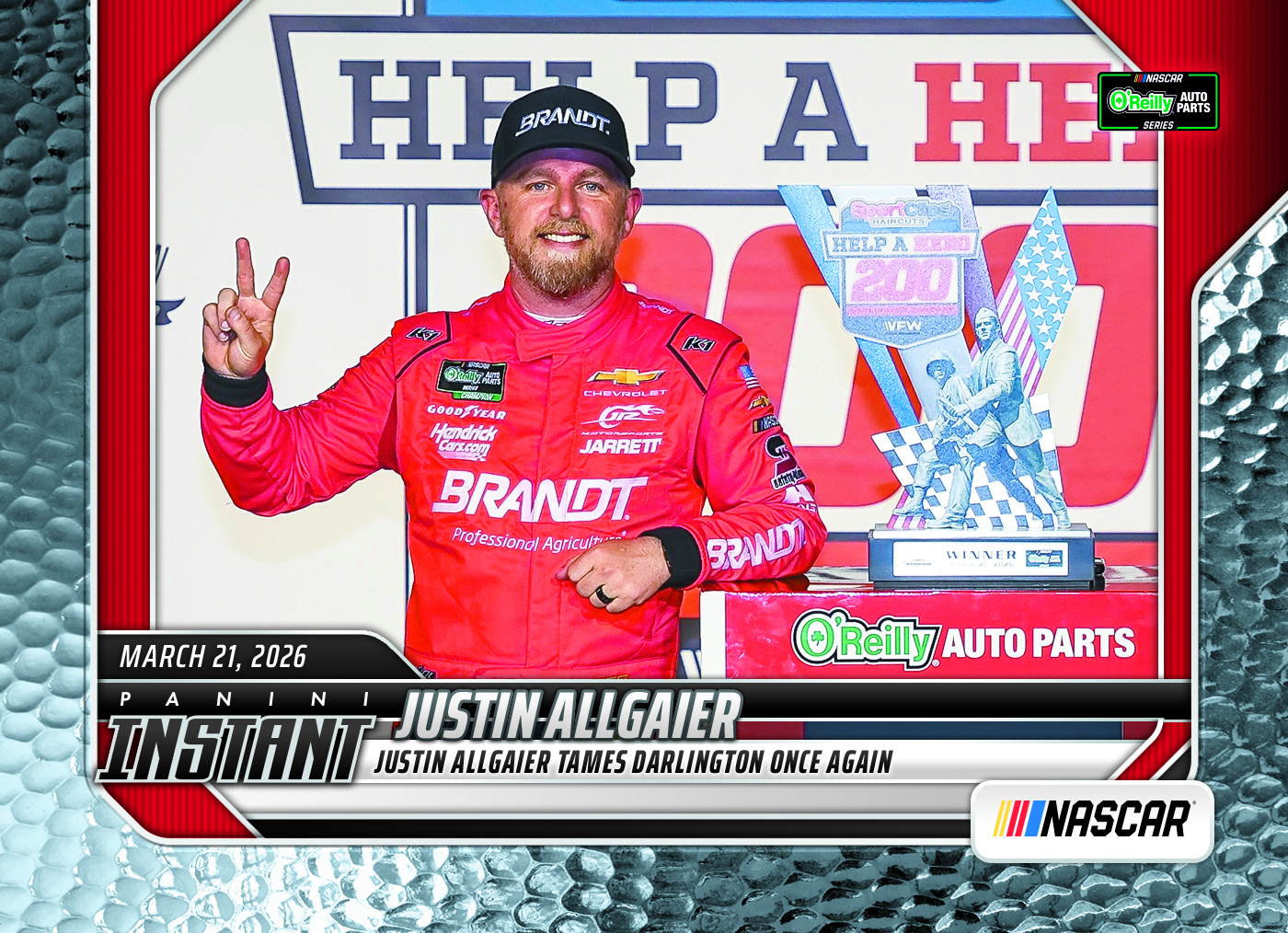 Product image 1 for - Justin Allgaier  - 2026 Panini Instant NASCAR #17 - Metallic /5