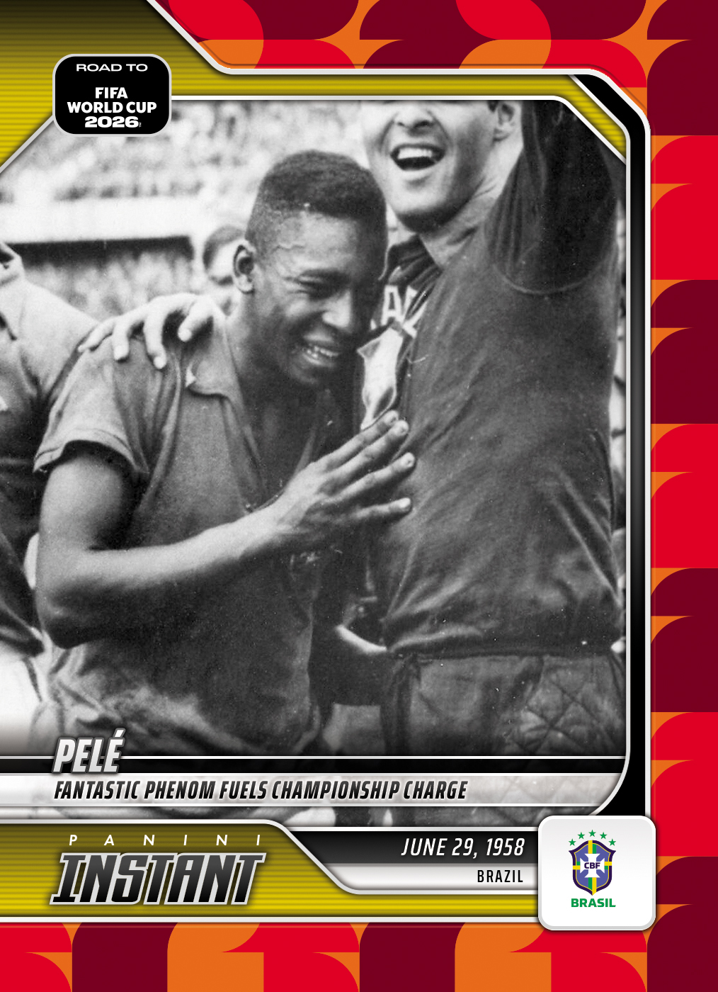 Product image 1 for - Pele  - 2026 Panini Instant Road to FIFA World Cup 2026™ #1 - Red /5