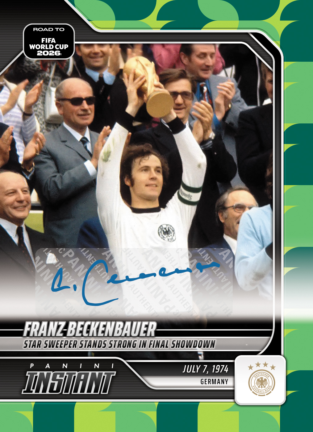 Product image 1 for - Franz Beckenbauer - 2026 Panini Instant Road to FIFA World Cup 2026™ #6 - Green /10 Auto
