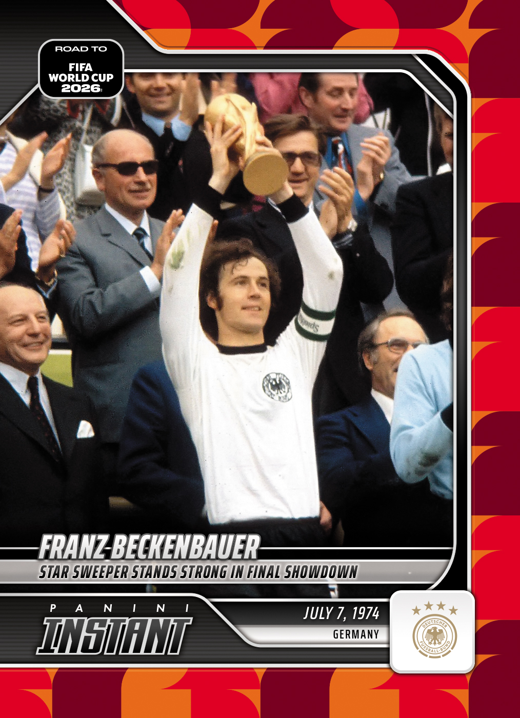 Product image 1 for - Franz Beckenbauer - 2026 Panini Instant Road to FIFA World Cup 2026™ #6 - Red /5