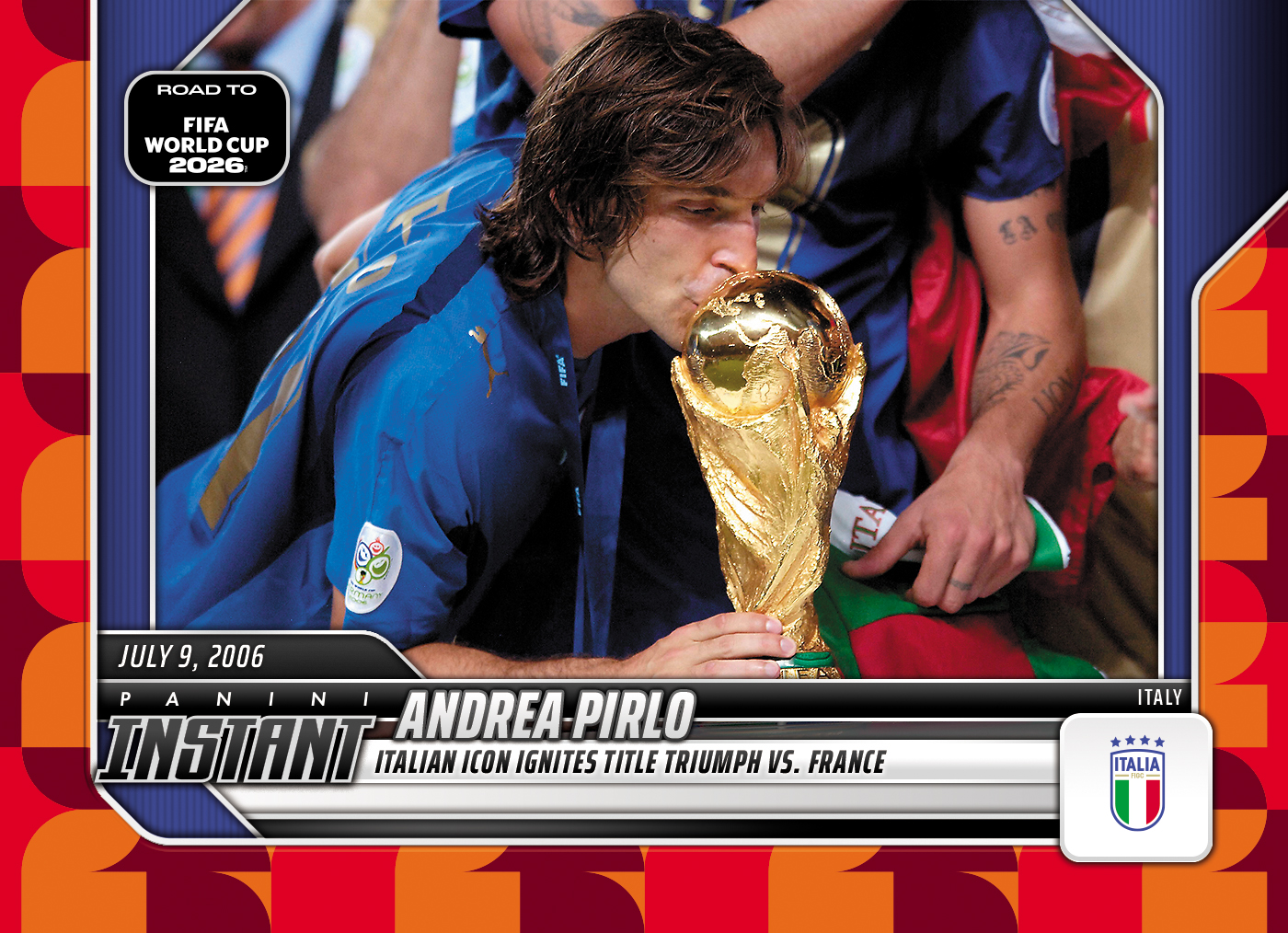 Product image 1 for - Andrea Pirlo - 2026 Panini Instant Road to FIFA World Cup 2026™ #9 - Red /5