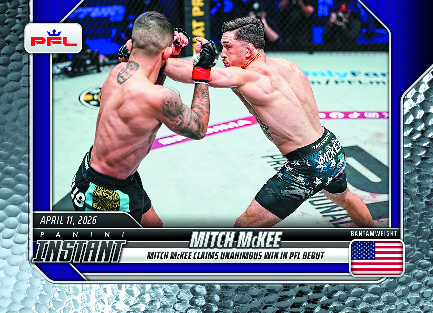 Product image for - Mitch Mckee - 2026 Panini Instant PFL #12 - Metallic /5