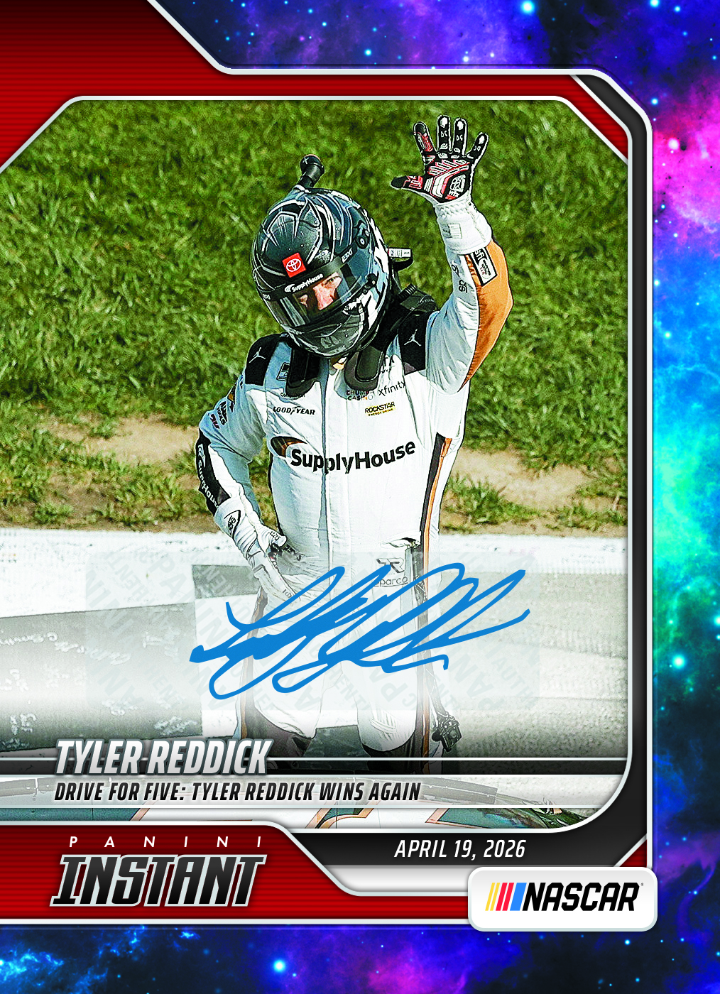 Product image 1 for - Tyler Reddick - 2026 Panini Instant NASCAR #29 - Galaxy 1/1 Auto