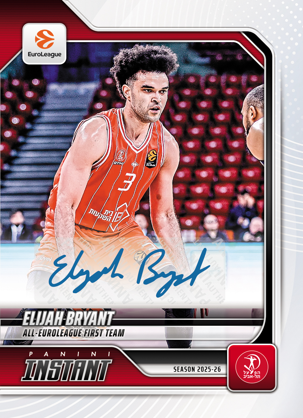 Product image 1 for - Elijah Bryant - 2025-26 Panini Instant EuroLeague #42 - Base Auto /99