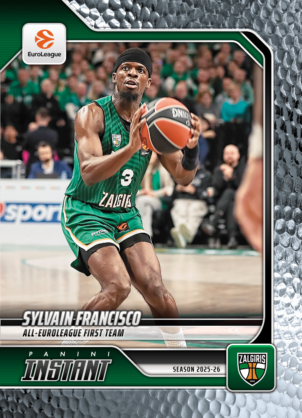 Product image 1 for - Sylvain Francisco - 2025-26 Panini Instant EuroLeague #43 - Metallic /5