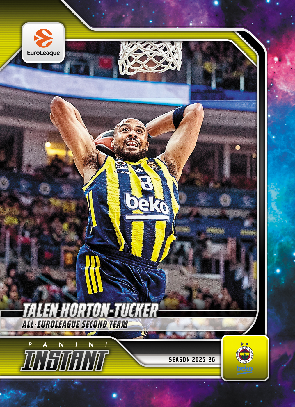 Product image 1 for - Talen Horton-Tucker - 2025-26 Panini Instant EuroLeague #49 - Galaxy 1/1