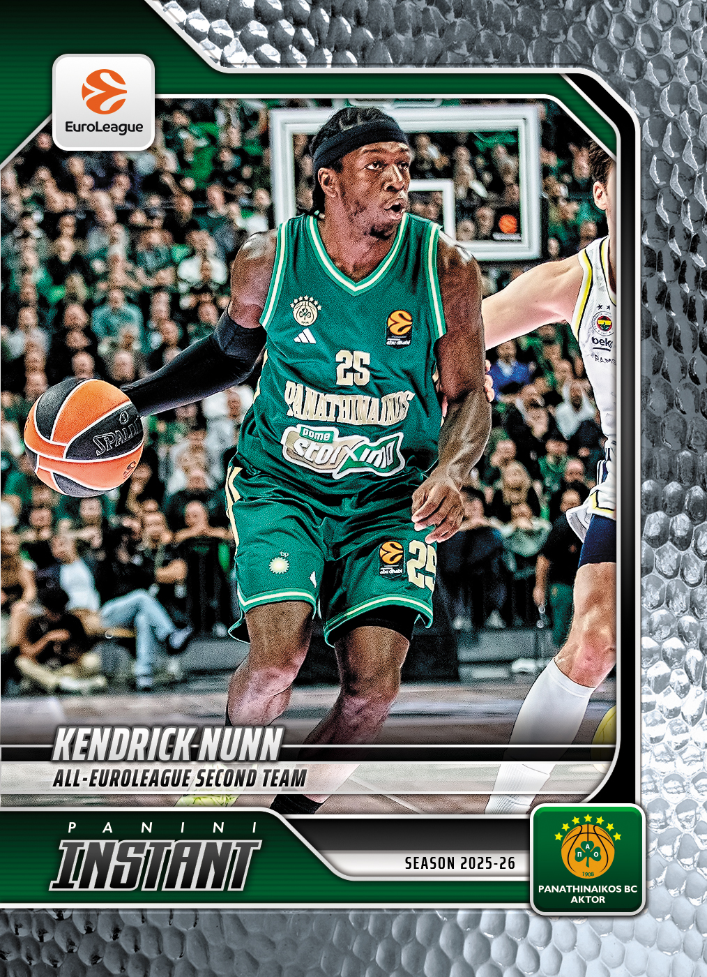 Product image 1 for - Kendrick Nunn - 2025-26 Panini Instant EuroLeague #50 - Metallic /5