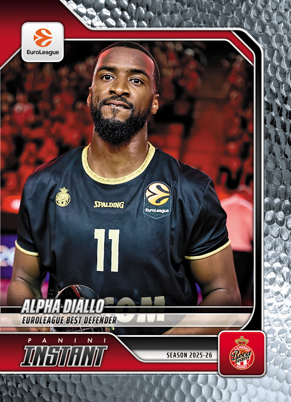 Product image 1 for - Alpha Diallo - 2025-26 Panini Instant EuroLeague #52 - Metallic /5
