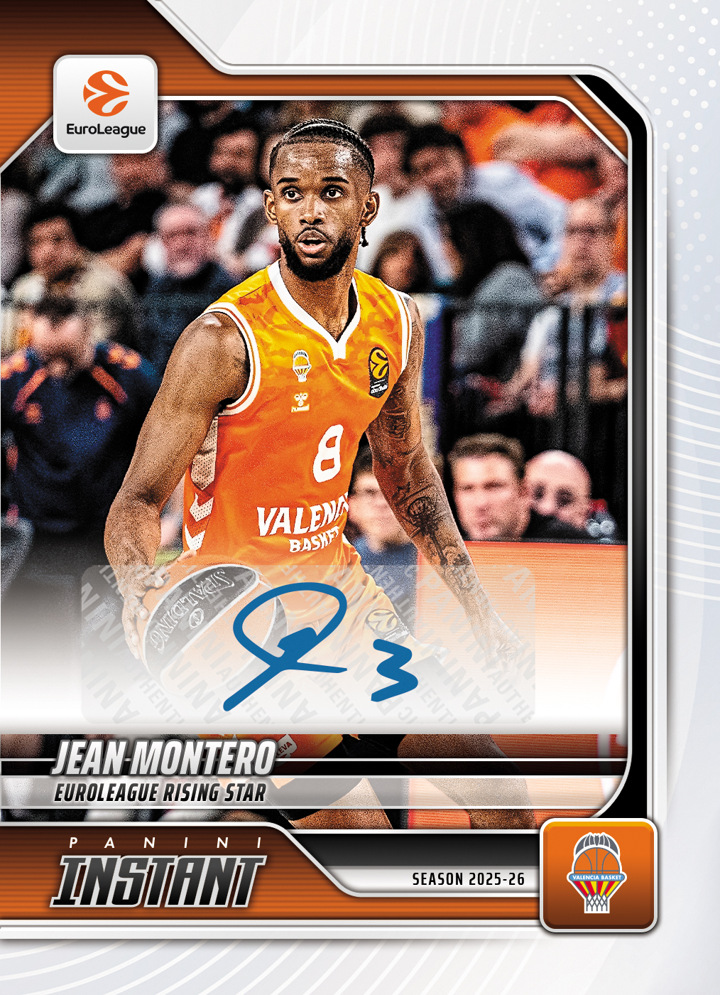Product image 1 for - Jean Montero - 2025-26 Panini Instant EuroLeague #53 - Base Auto /99
