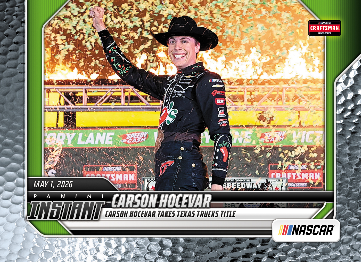 Product image 1 for - Carson Hocevar - 2026 Panini Instant NASCAR #33 - Metallic /5