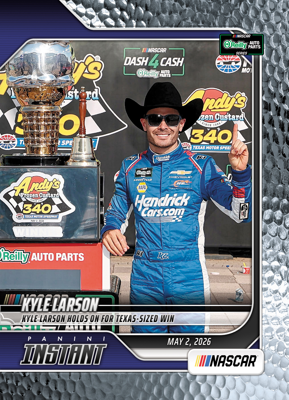 Product image 1 for - Kyle Larson  - 2026 Panini Instant NASCAR #34 - Metallic /5