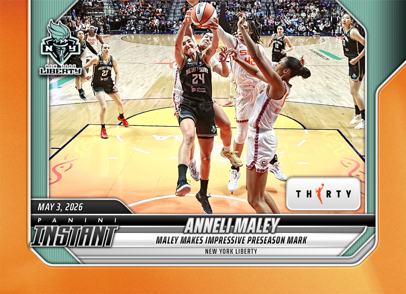 Detailed Image of Anneli Maley - 2026 Panini Instant WNBA #27 - 30th Anniversary /30
