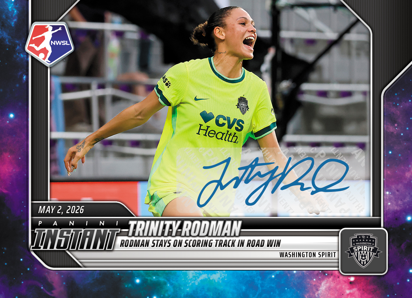Trinity Rodman - 2026 Panini Instant NWSL #49 - Galaxy 1/1 Auto