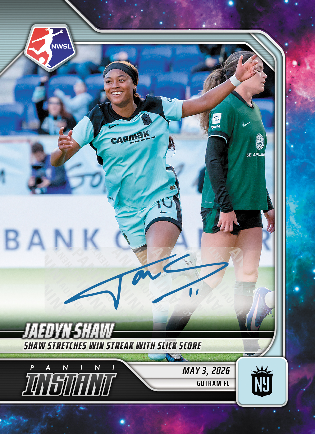 Jaedyn Shaw - 2026 Panini Instant NWSL #55 - Galaxy 1/1 Auto
