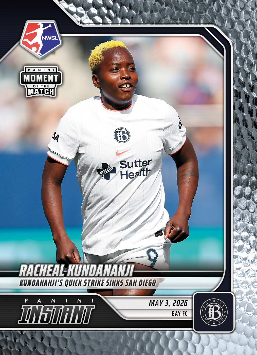 Product image for - Racheal Kundananji - 2026 Panini Instant NWSL #56 - Metallic /5