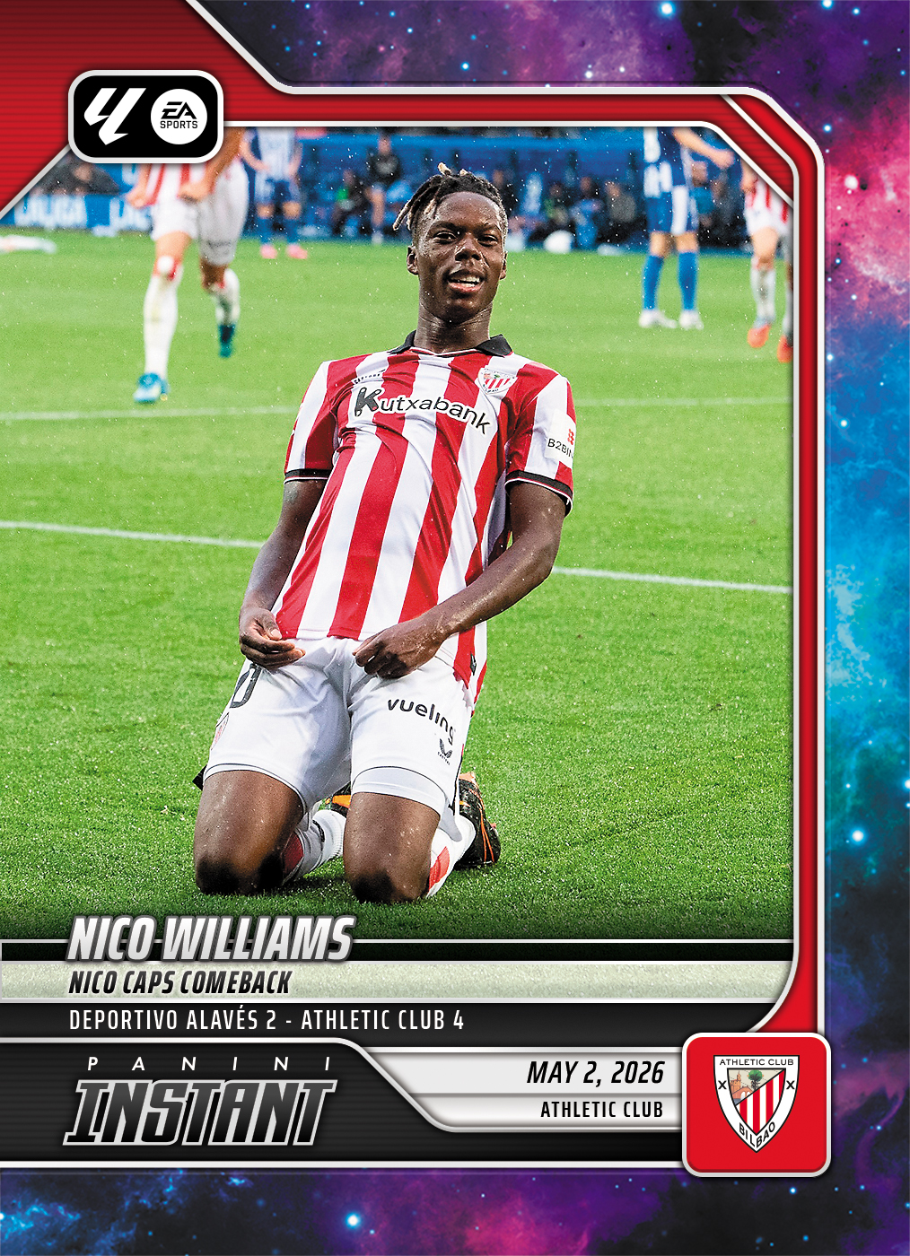 Product image for - Nico Williams - 2026 Panini Instant La Liga #3 - Galaxy 1/1