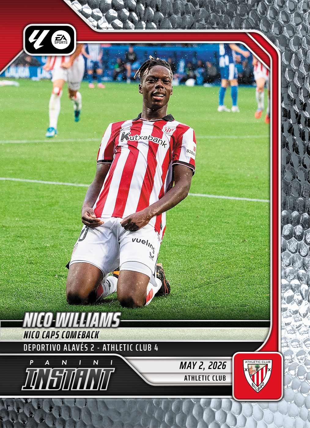 Product image for - Nico Williams - 2026 Panini Instant La Liga #3 - Metallic /5