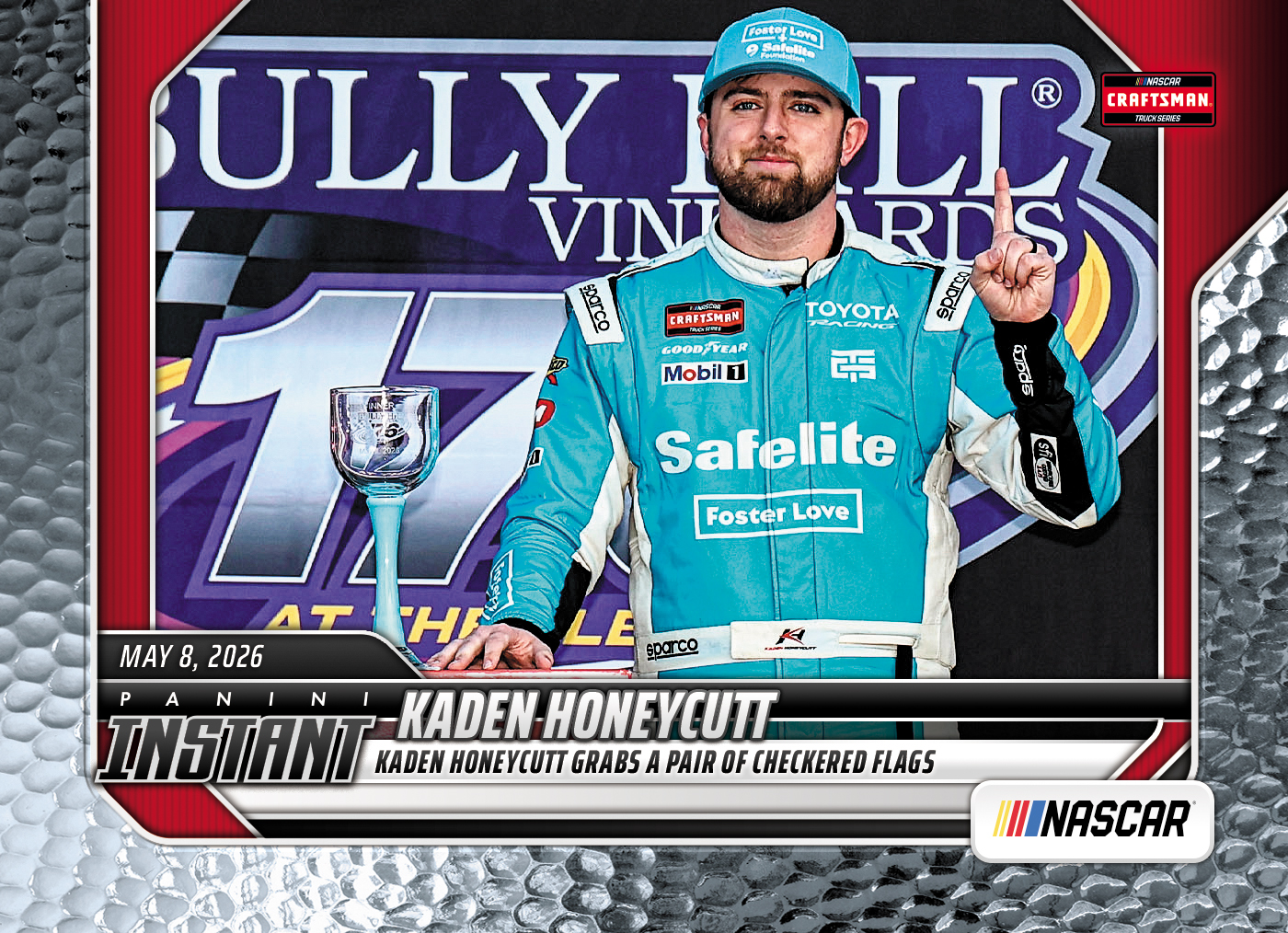 Product image 1 for - Kaden Honeycutt  - 2026 Panini Instant NASCAR #37 - Metallic /5