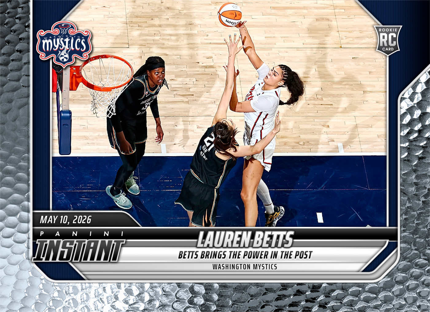 Detailed Image of Lauren Betts - 2026 Panini Instant WNBA #45 - Metallic /5