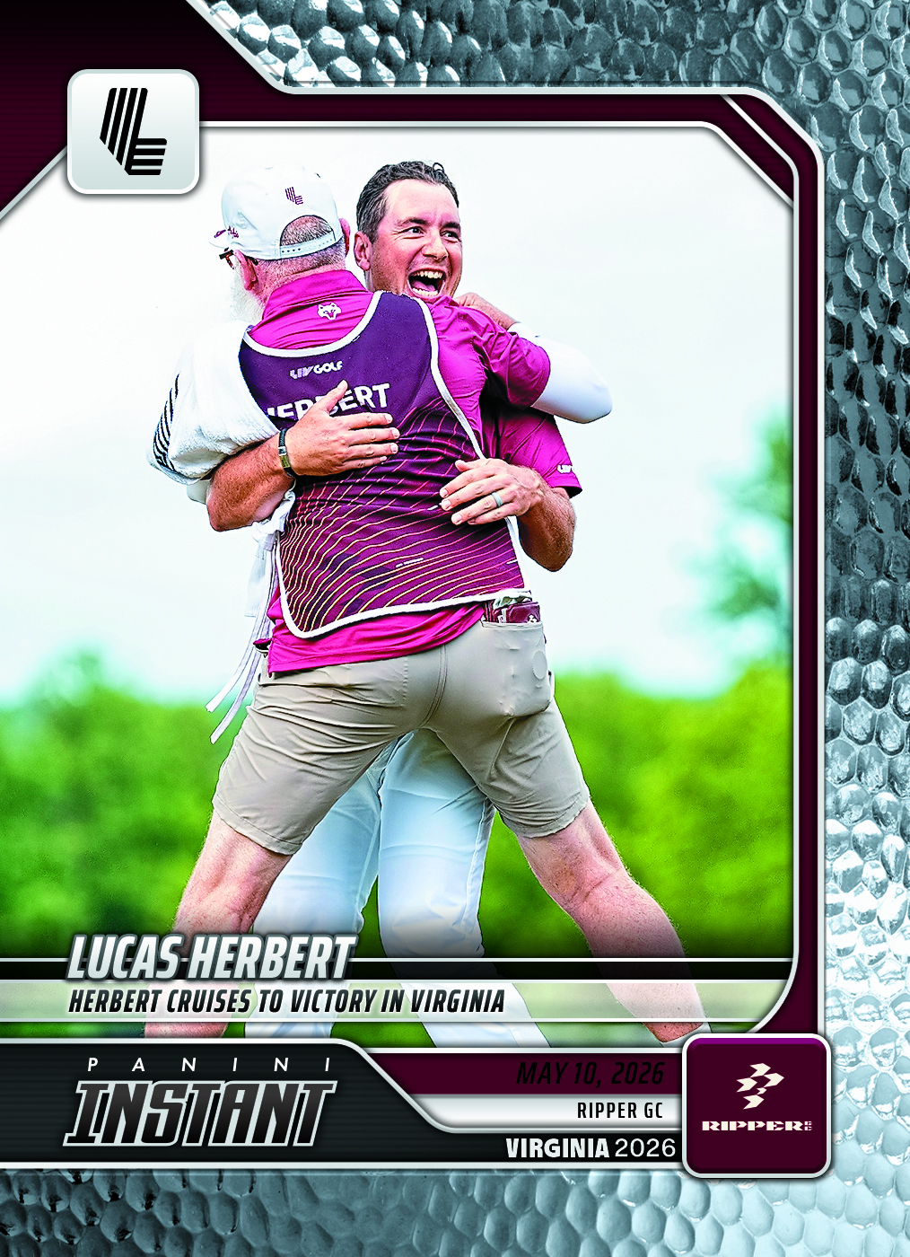 Product image 1 for - Lucas Herbert - 2026 Panini Instant LIV Golf #14 - Metallic /5