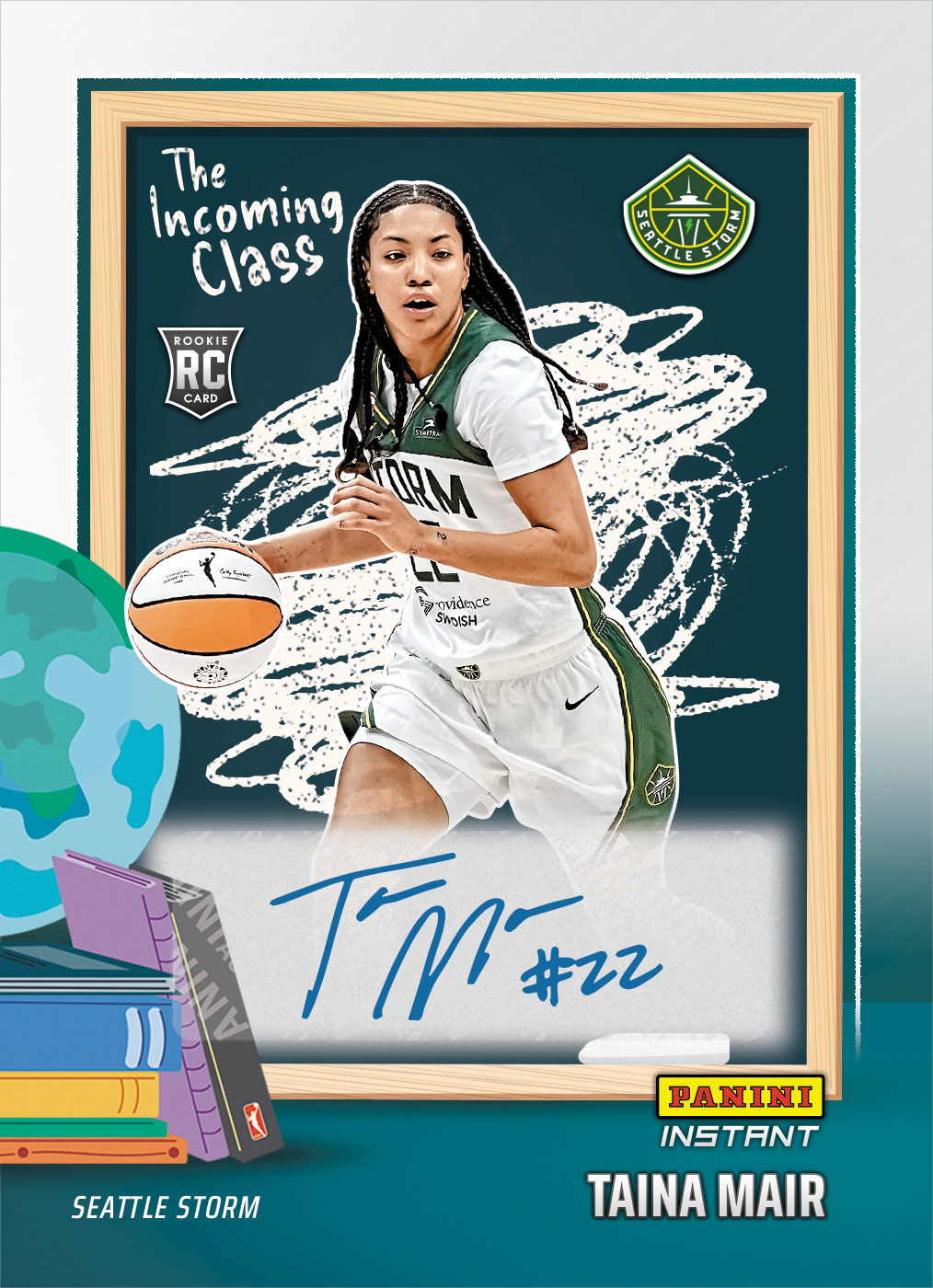 Product image 1 for - Taina Mair - 2026 Panini Instant WNBA The Incoming Class #9 - Base /25 Auto