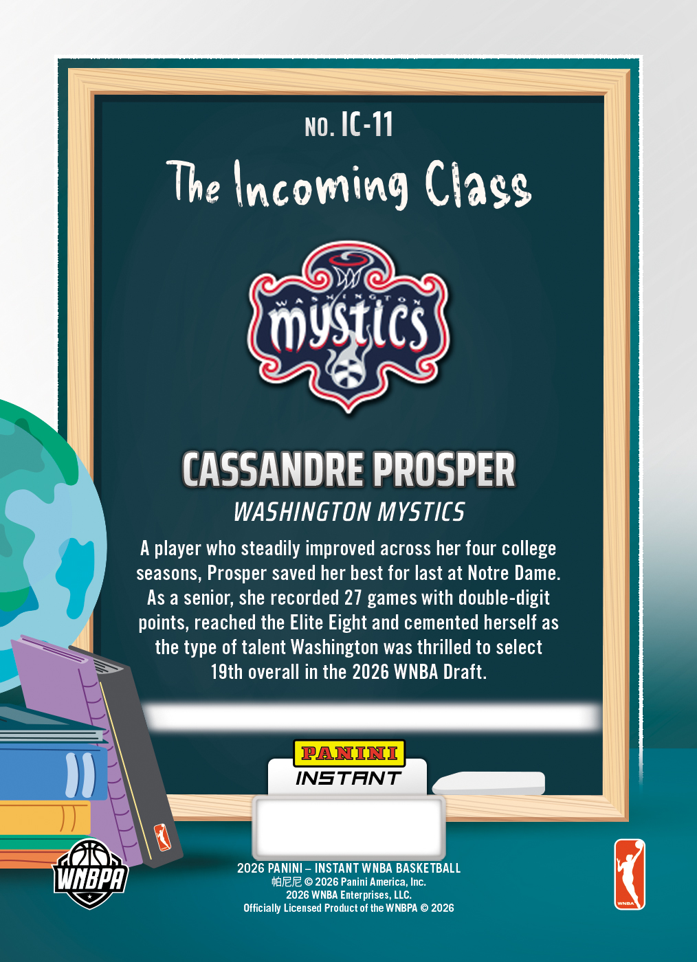 Cassandre Prosper - 2026 Panini Instant WNBA The Incoming Class