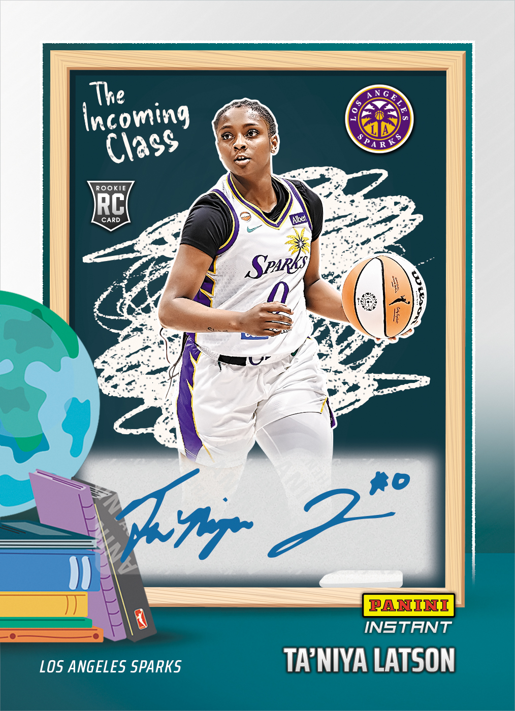 Product image 1 for - Ta'Niya Latson - 2026 Panini Instant WNBA The Incoming Class #12 - Base /25 Auto