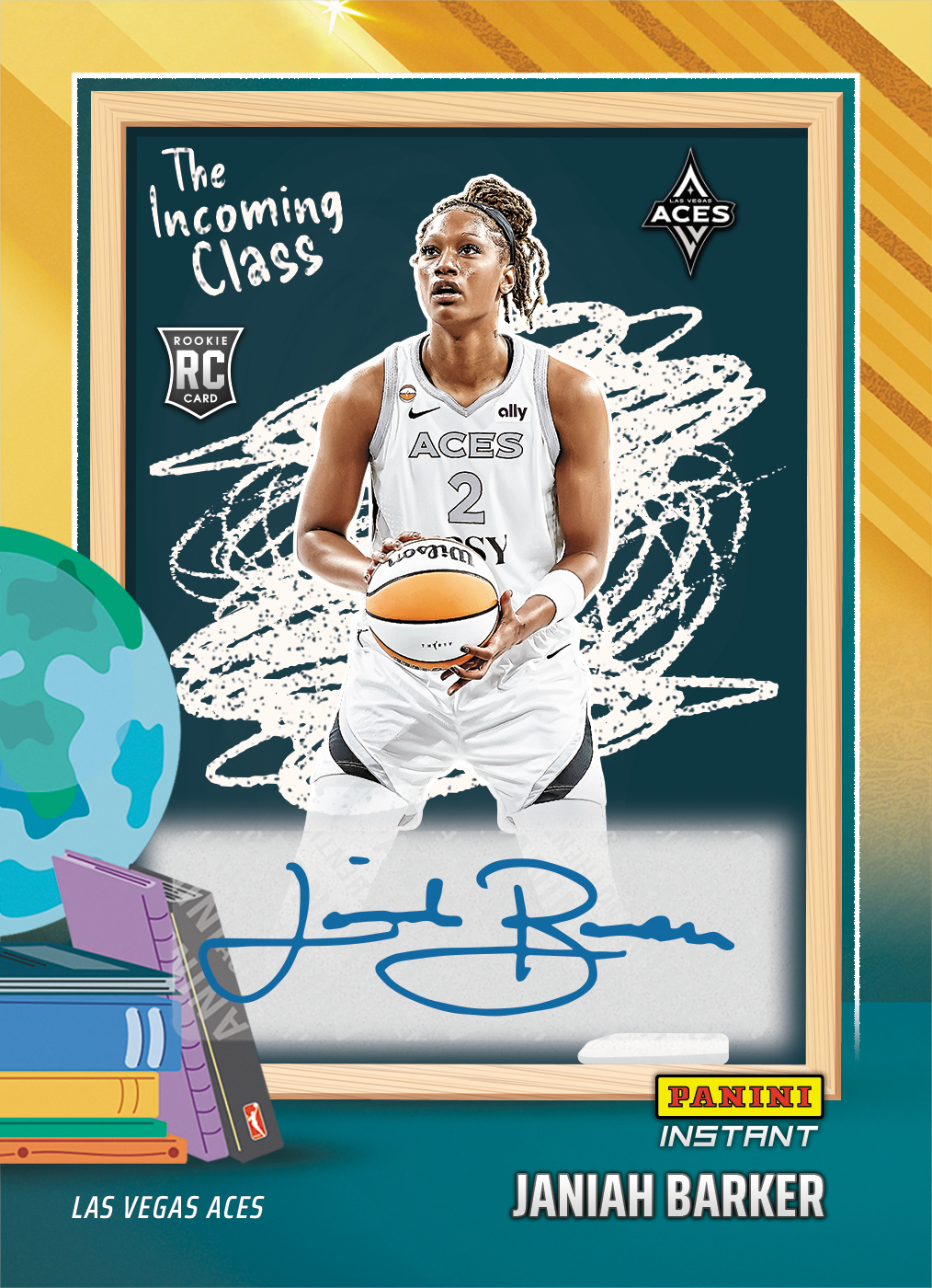 Product image 1 for - Janiah Barker - 2026 Panini Instant WNBA The Incoming Class #18 - Gold /10 Auto