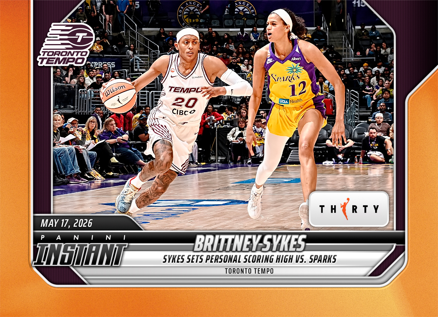 Product image 1 for - Brittney Sykes - 2026 Panini Instant WNBA #68 - 30th Anniversary /30