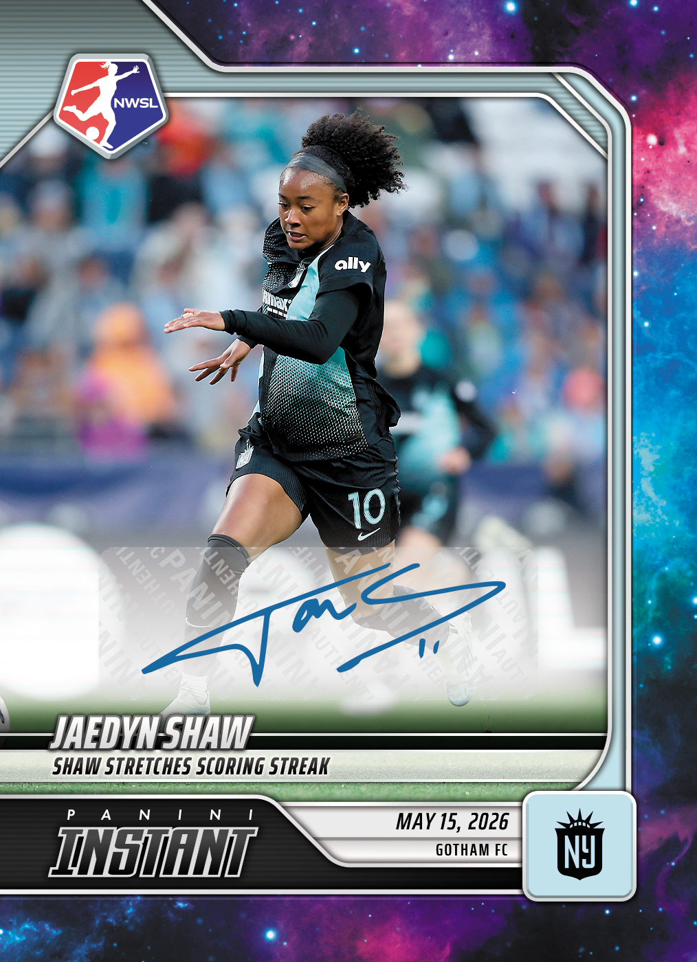 Product image 1 for - Jaedyn Shaw - 2026 Panini Instant NWSL #67 - Galaxy 1/1 Auto