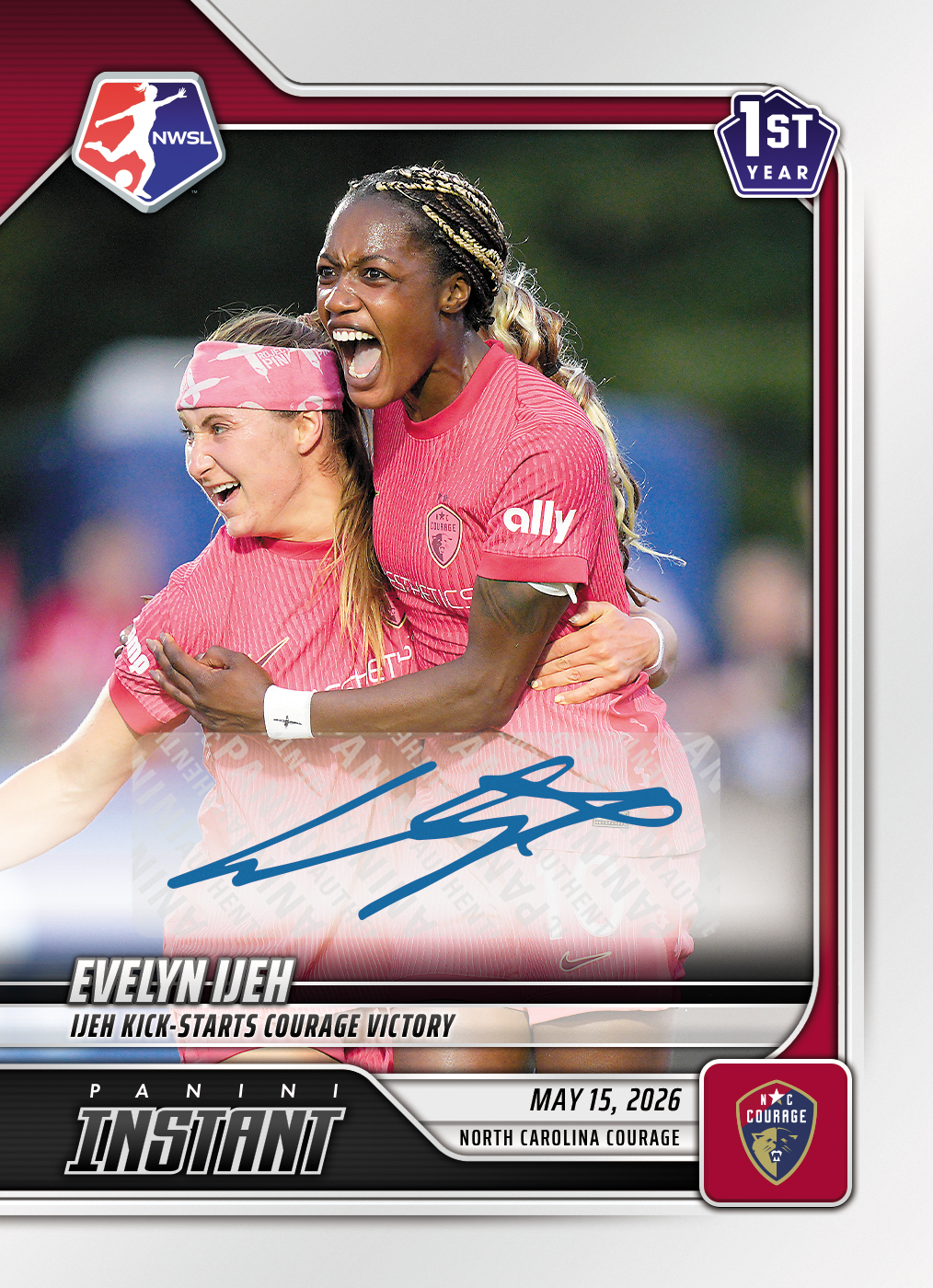Product image 1 for - Evelyn Ijeh - 2026 Panini Instant NWSL #68 - Base /99 Auto