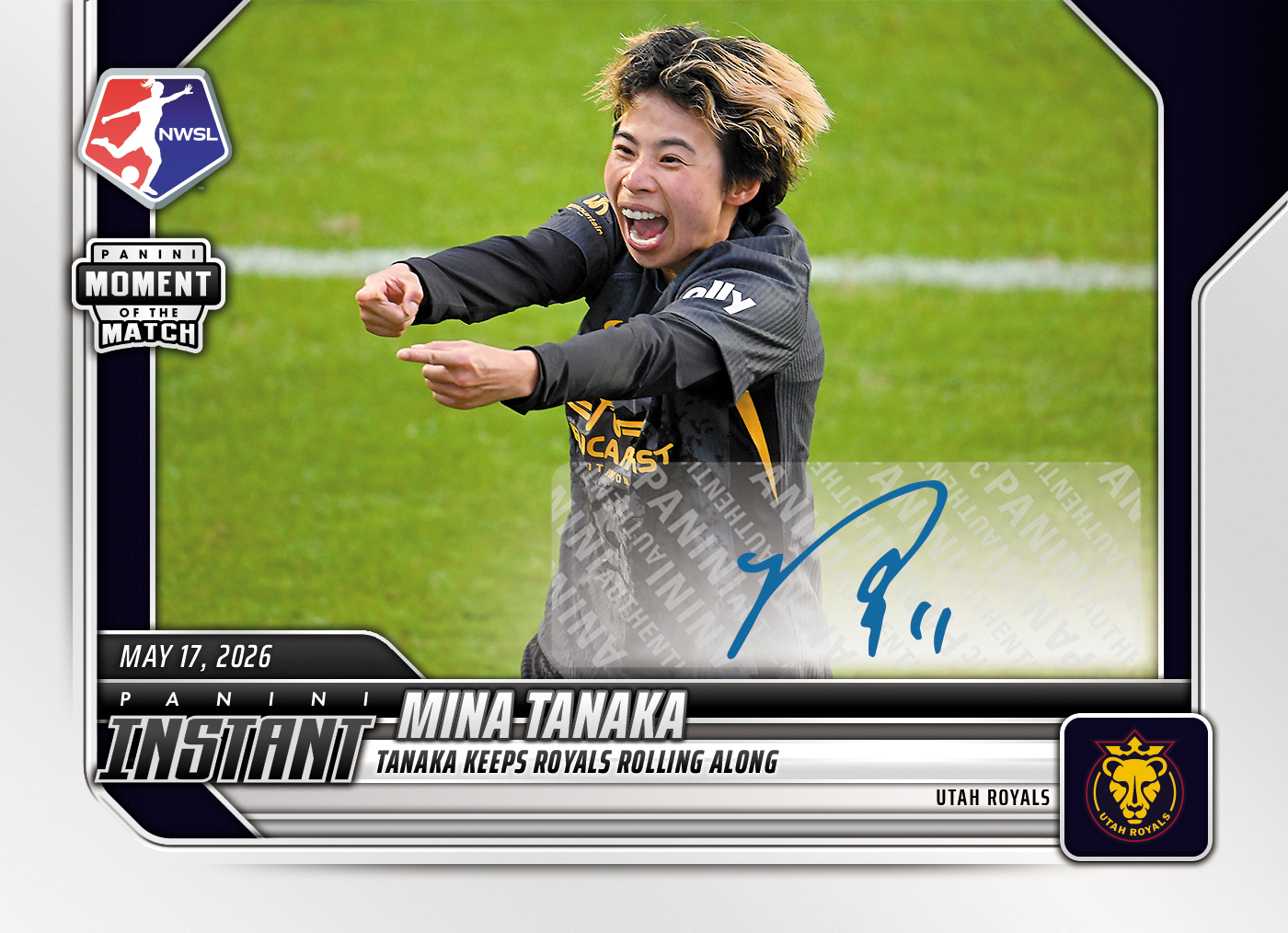Product image 1 for - Mina Tanaka - 2026 Panini Instant NWSL #70 - Base /99 Auto