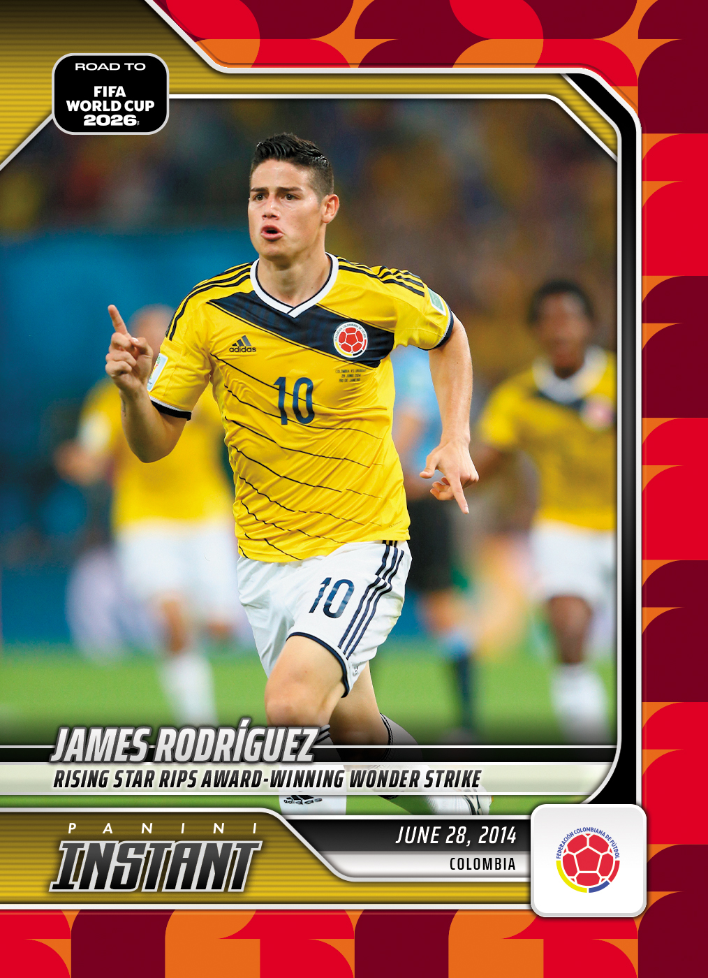 Product image 1 for - James Rodriguez - 2026 Panini Instant Road to FIFA World Cup 2026™ #11 - Red /5