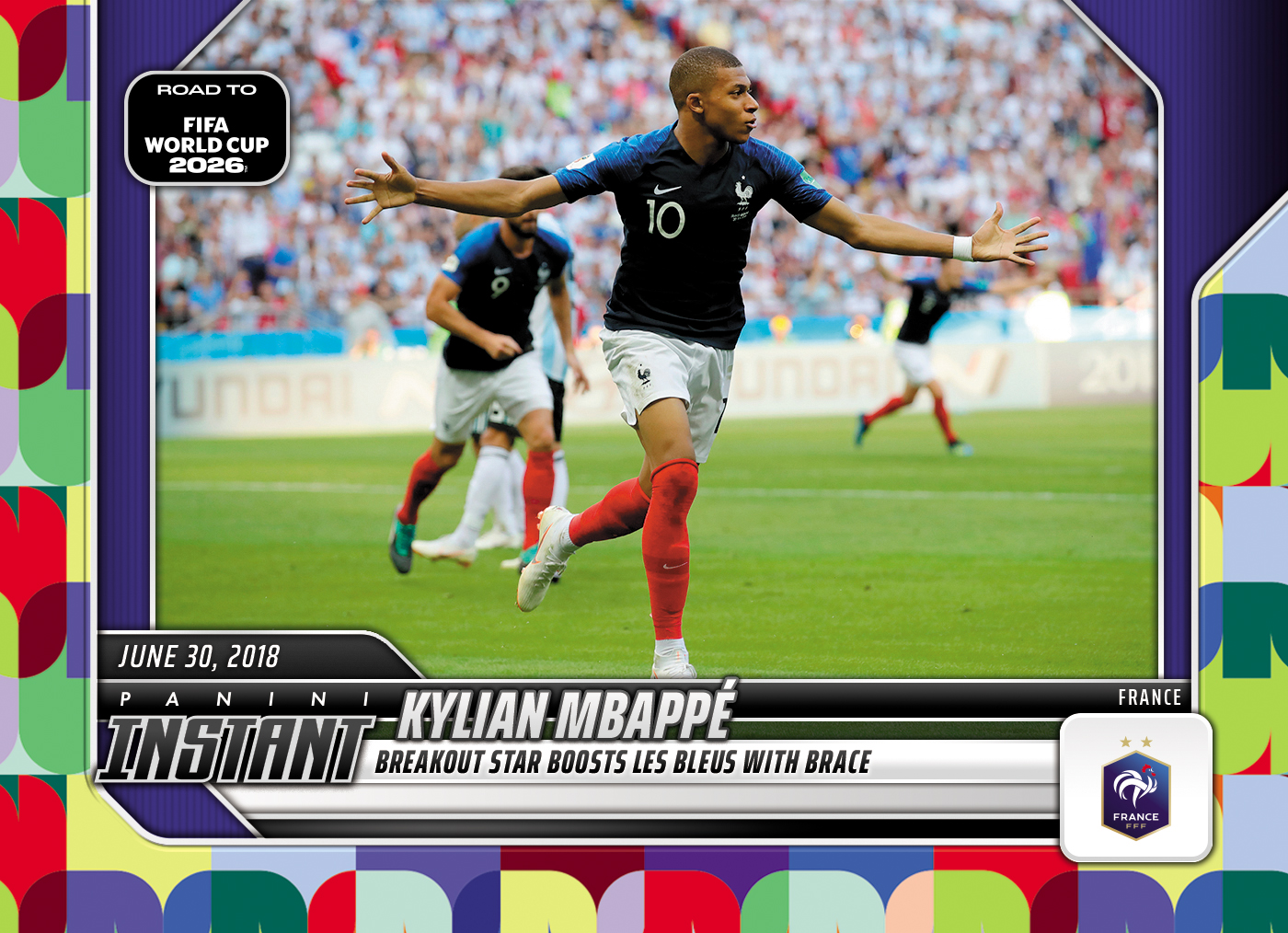 Product image 1 for - Kylian Mbappe - 2026 Panini Instant Road to FIFA World Cup 2026™ #13 - Multi 1/1