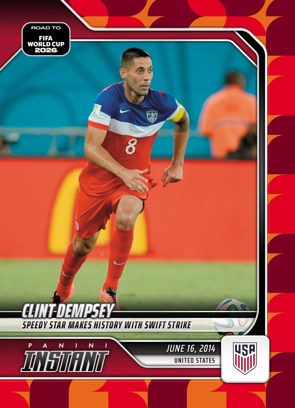 Product image for - Clint Dempsey - 2026 Panini Instant Road to FIFA World Cup 2026™ #19 - Red /5