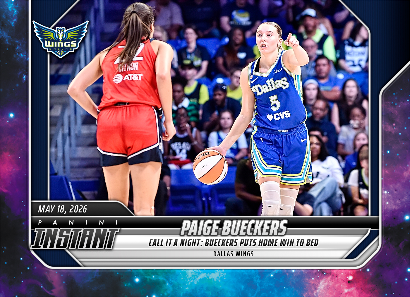 Product image 1 for - Paige Bueckers - 2026 Panini Instant WNBA #71 - Galaxy 1/1