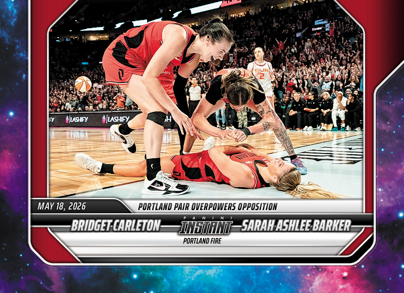 Product image 1 for - Bridget Carleton/Sarah Ashlee Barker - 2026 Panini Instant WNBA #72 - Galaxy 1/1