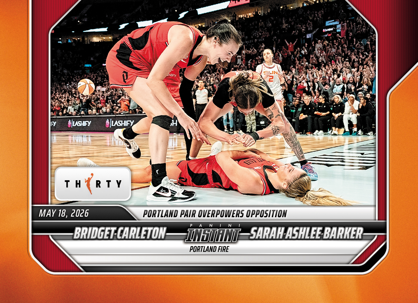 Product image 1 for - Bridget Carleton/Sarah Ashlee Barker - 2026 Panini Instant WNBA #72 - 30th Anniversary /30