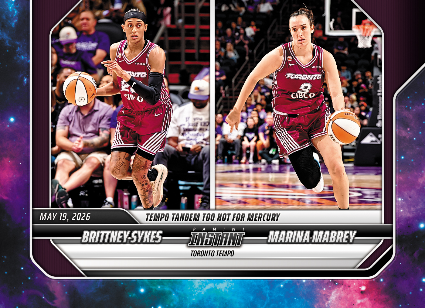 Product image 1 for - Brittney Sykes/Marina Mabrey - 2026 Panini Instant WNBA #73 - Galaxy 1/1