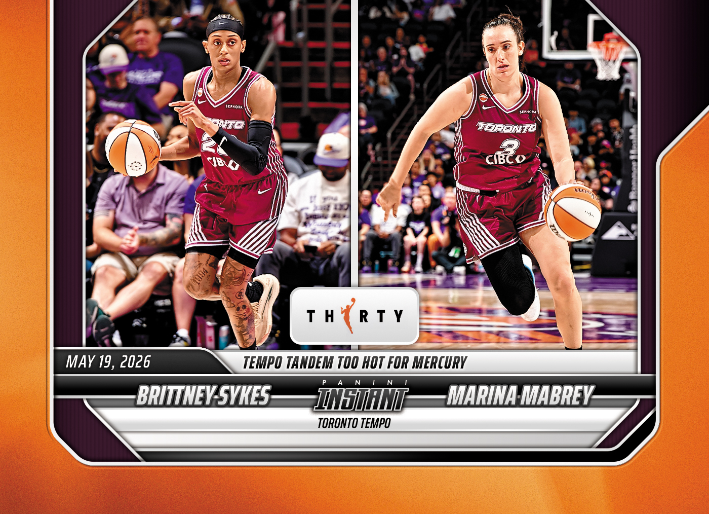 Product image 1 for - Brittney Sykes/Marina Mabrey - 2026 Panini Instant WNBA #73 - 30th Anniversary /30