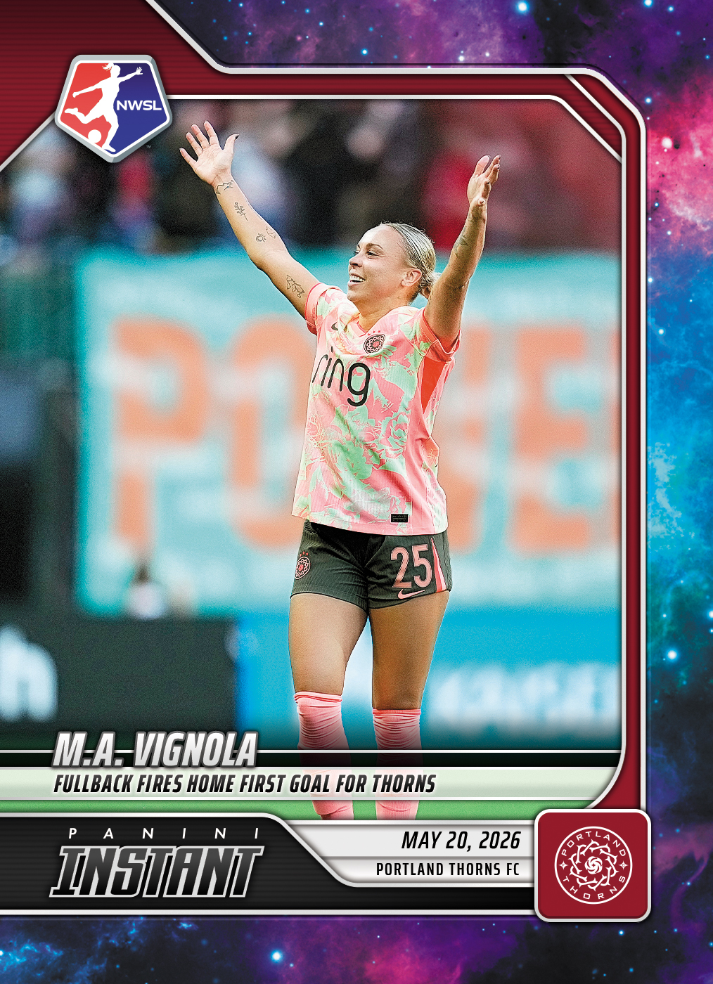 Product image 1 for - M.A. Vignola - 2026 Panini Instant NWSL #72 - Galaxy 1/1