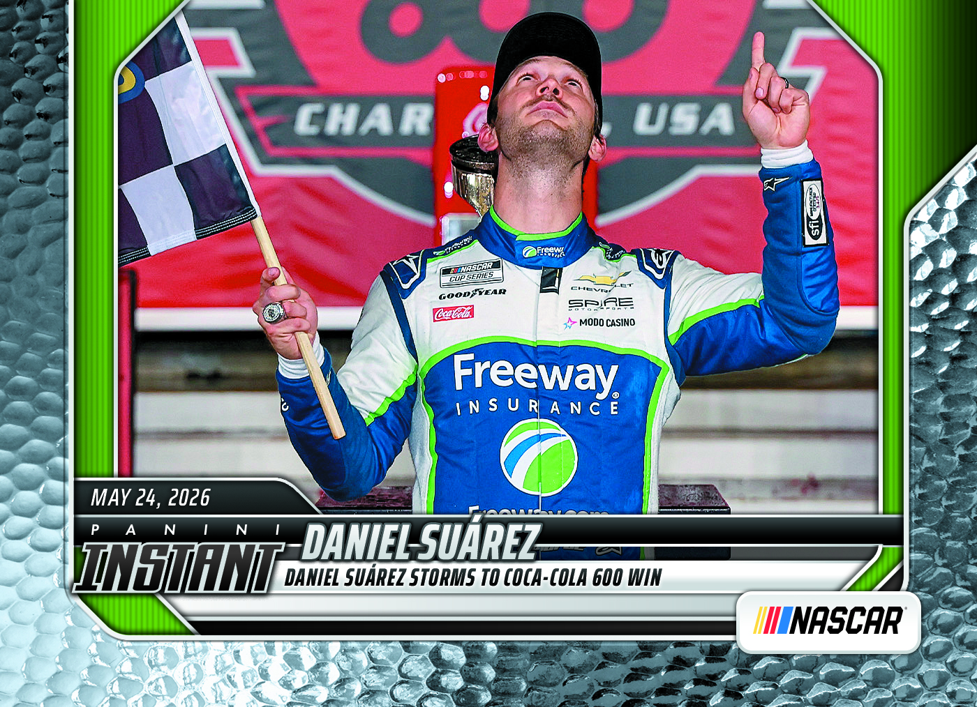 Product image 1 for - Daniel Suarez - 2026 Panini Instant NASCAR #46 - Metallic /5