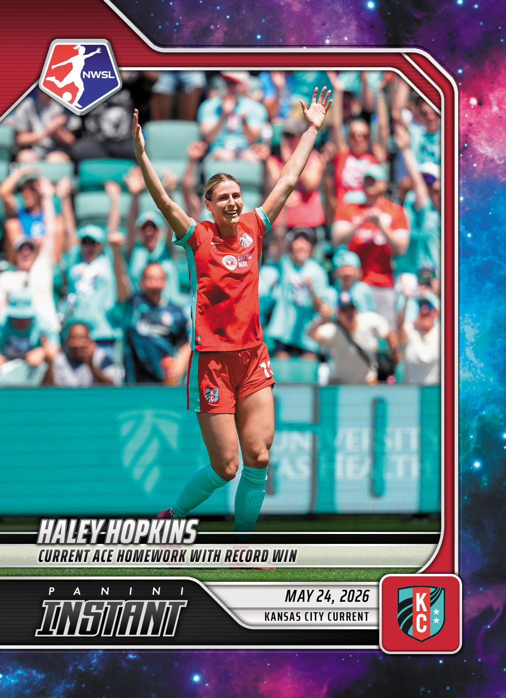 Product image 1 for - Haley Hopkins - 2026 Panini Instant NWSL #77 - Galaxy 1/1